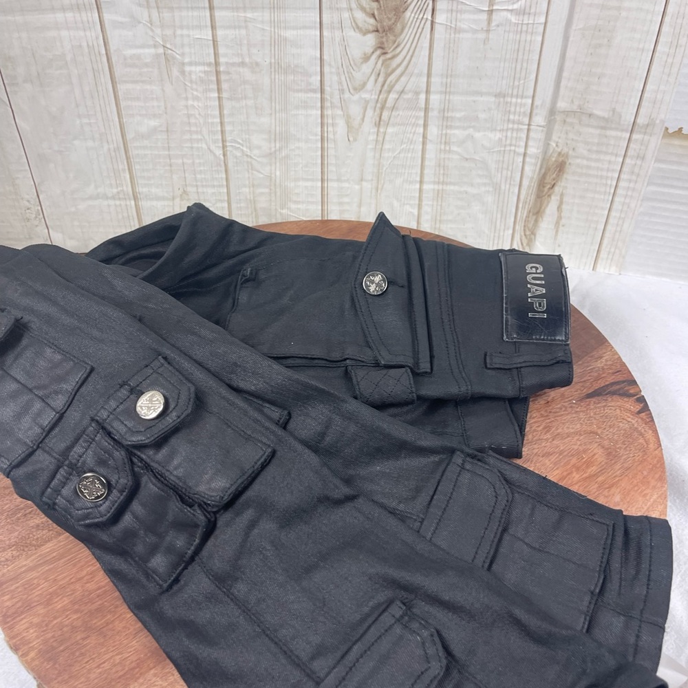 Guapi Black Pants With Multiple Pockets Size 28 - image 3
